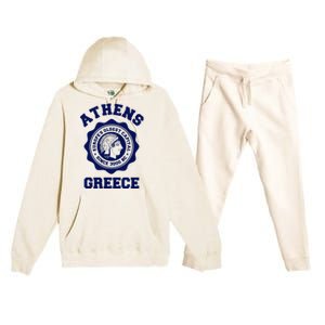 Athens Greece Athena From Ancient Greek Premium Hooded Sweatsuit Set