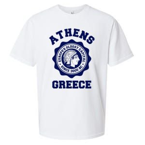 Athens Greece Athena From Ancient Greek Sueded Cloud Jersey T-Shirt