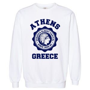 Athens Greece Athena From Ancient Greek Garment-Dyed Sweatshirt