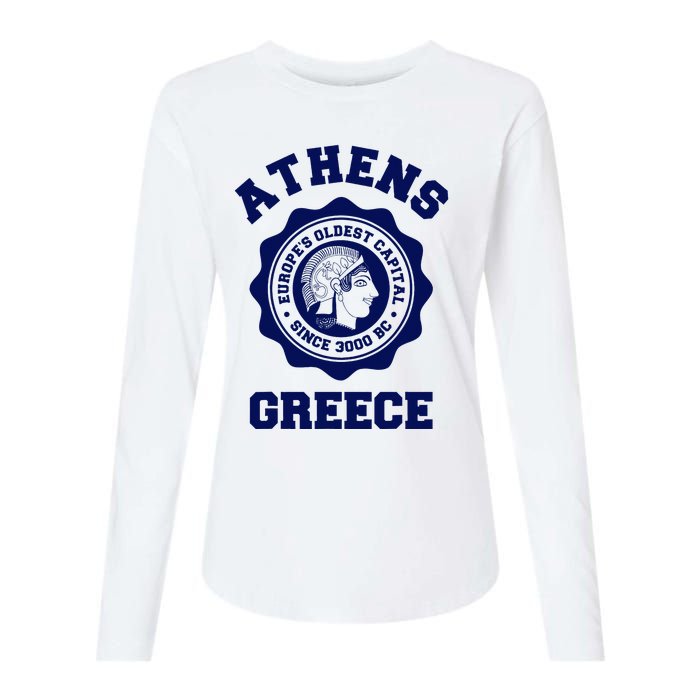 Athens Greece Athena From Ancient Greek Womens Cotton Relaxed Long Sleeve T-Shirt