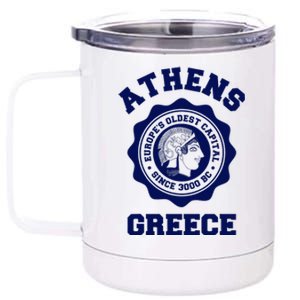 Athens Greece Athena From Ancient Greek 12 oz Stainless Steel Tumbler Cup