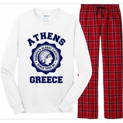 Athens Greece Athena From Ancient Greek Long Sleeve Pajama Set