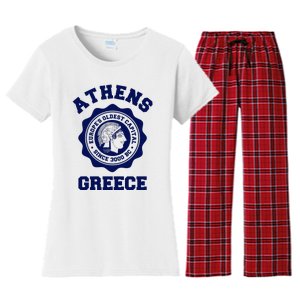 Athens Greece Athena From Ancient Greek Women's Flannel Pajama Set