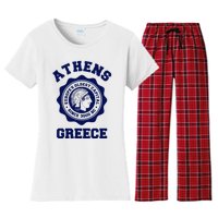 Athens Greece Athena From Ancient Greek Women's Flannel Pajama Set