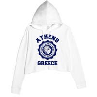 Athens Greece Athena From Ancient Greek Crop Fleece Hoodie