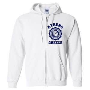 Athens Greece Athena From Ancient Greek Full Zip Hoodie