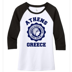 Athens Greece Athena From Ancient Greek Women's Tri-Blend 3/4-Sleeve Raglan Shirt