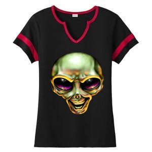 Alien Grin Ladies Halftime Notch Neck Tee