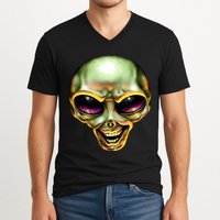 Alien Grin V-Neck T-Shirt