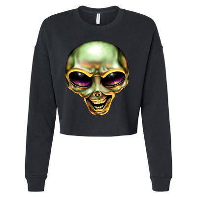 Alien Grin Cropped Pullover Crew