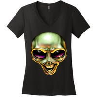 Alien Grin Women's V-Neck T-Shirt
