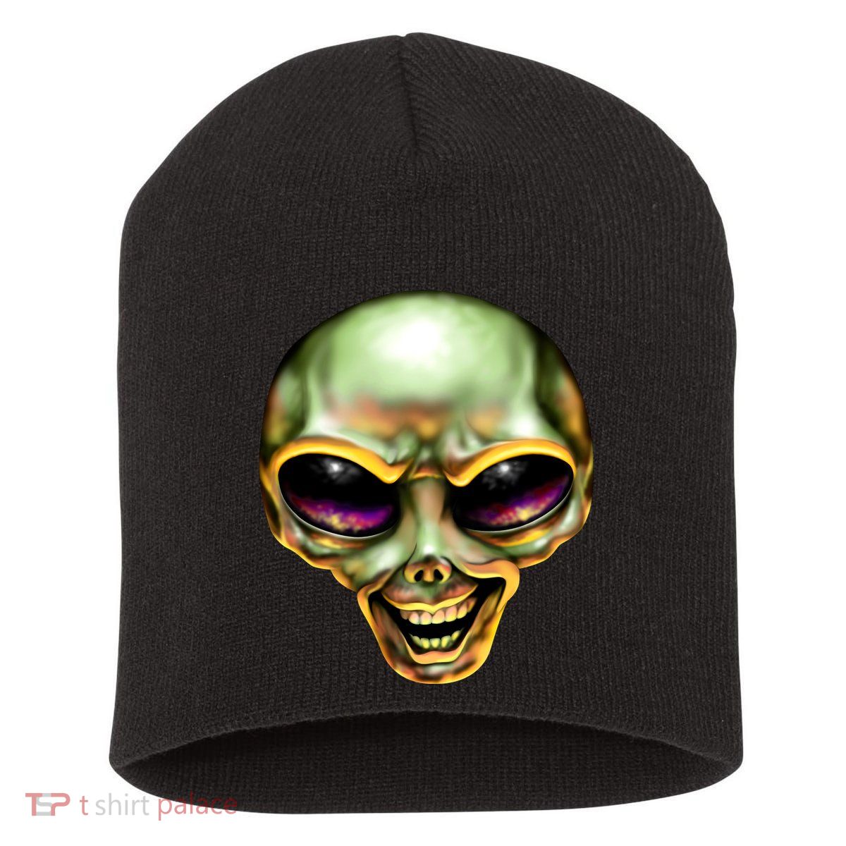 Alien Grin Short Acrylic Beanie