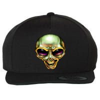 Alien Grin Wool Snapback Cap