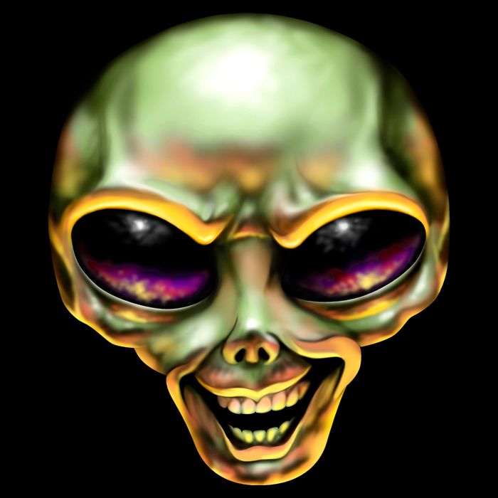 Alien Grin Wool Snapback Cap
