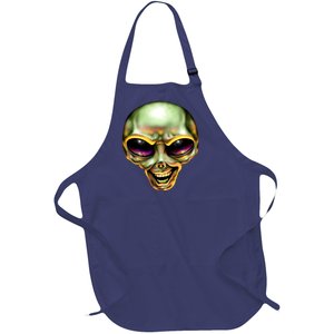 Alien Grin Full-Length Apron With Pockets