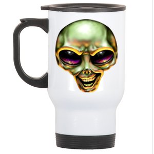 Alien Grin Stainless Steel Travel Mug