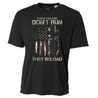 Ar15 Gun American Flag Colors DonT Run They Reload Cooling Performance Crew T-Shirt