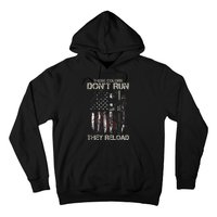 Ar15 Gun American Flag Colors DonT Run They Reload Hoodie