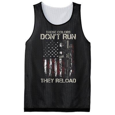 Ar15 Gun American Flag Colors DonT Run They Reload Mesh Reversible Basketball Jersey Tank