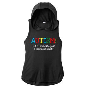 Autistic Gifts Adult Different Ability Autism Awareness Ladies PosiCharge Tri-Blend Wicking Draft Hoodie Tank