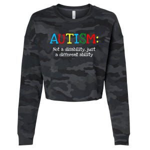 Autistic Gifts Adult Different Ability Autism Awareness Cropped Pullover Crew