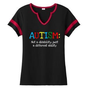 Autistic Gifts Adult Different Ability Autism Awareness Ladies Halftime Notch Neck Tee