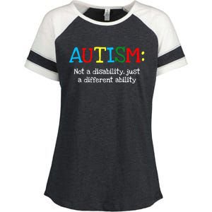 Autistic Gifts Adult Different Ability Autism Awareness Enza Ladies Jersey Colorblock Tee