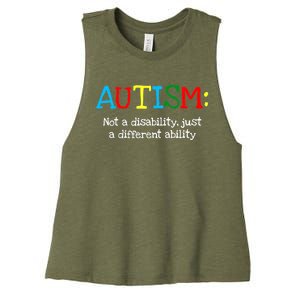 Autistic Gifts Adult Different Ability Autism Awareness Women's Racerback Cropped Tank