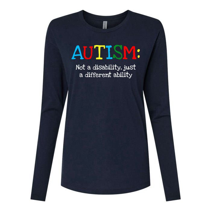 Autistic Gifts Adult Different Ability Autism Awareness Womens Cotton Relaxed Long Sleeve T-Shirt