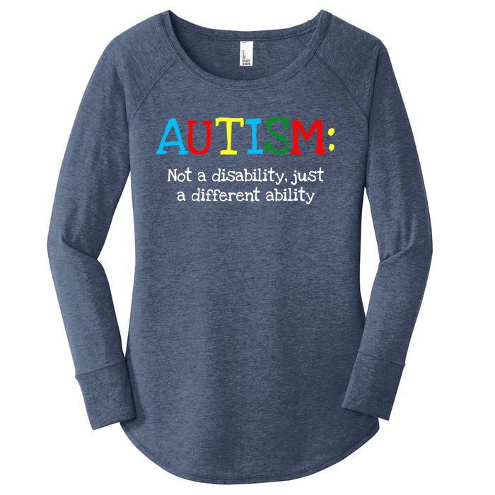 Autistic Gifts Adult Different Ability Autism Awareness Women's Perfect Tri Tunic Long Sleeve Shirt