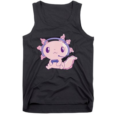 Axolotl Gaming Animals Cute Gamer Axolotl Tank Top