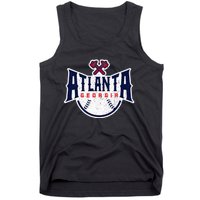 Atlanta Georgia Atl Vintage Baseball Retro Throwback Tank Top