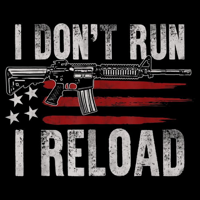 AR15 Gun American Flag I Don't Run I Reload I Dont Run Stripe Pom Pom Beanie