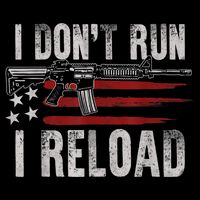 AR15 Gun American Flag I Don't Run I Reload I Dont Run Impact Tech Backpack