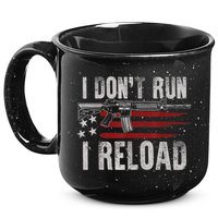 AR15 Gun American Flag I Don't Run I Reload I Dont Run 15oz Campfire Ceramic Mug