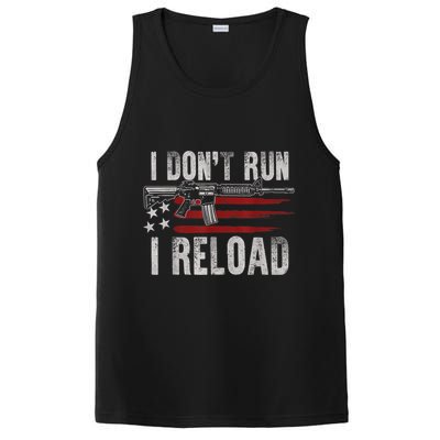 AR15 Gun American Flag I Don't Run I Reload I Dont Run PosiCharge Competitor Tank