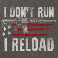 AR15 Gun American Flag I Don't Run I Reload I Dont Run Cotton Canvas Backpack