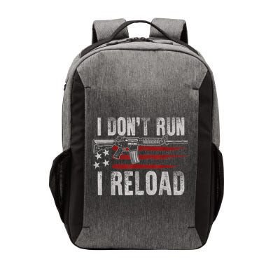 AR15 Gun American Flag I Don't Run I Reload I Dont Run Vector Backpack