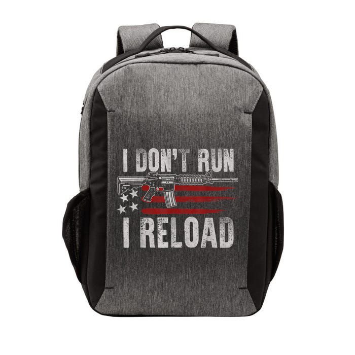 AR15 Gun American Flag I Don't Run I Reload I Dont Run Vector Backpack