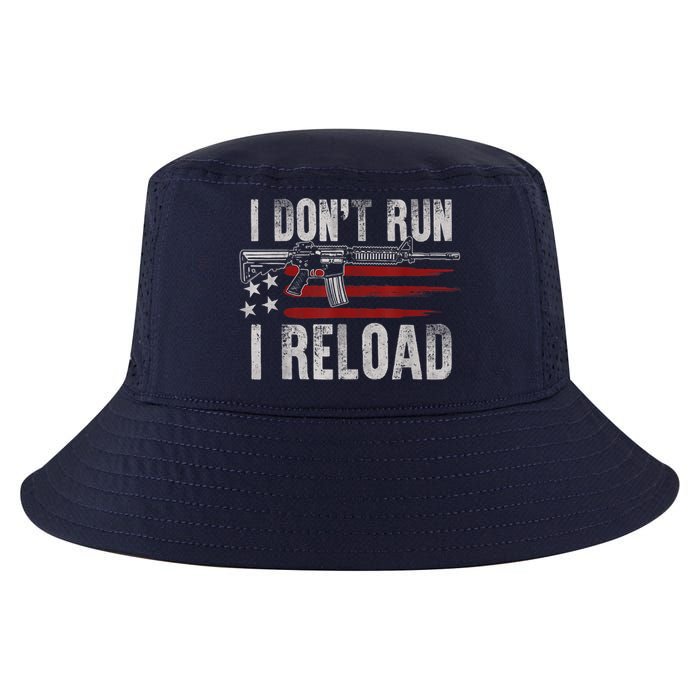 AR15 Gun American Flag I Don't Run I Reload I Dont Run Cool Comfort Performance Bucket Hat