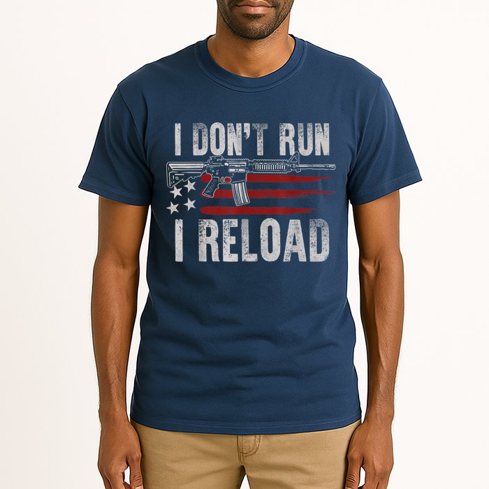 AR15 Gun American Flag I Don't Run I Reload I Dont Run Tall T-Shirt