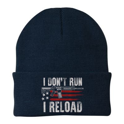 AR15 Gun American Flag I Don't Run I Reload I Dont Run Beanie