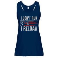 AR15 Gun American Flag I Don't Run I Reload I Dont Run Ladies Essential Flowy Tank