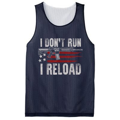 AR15 Gun American Flag I Don't Run I Reload I Dont Run Mesh Reversible Basketball Jersey Tank