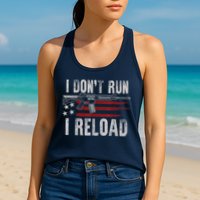 AR15 Gun American Flag I Don't Run I Reload I Dont Run Womens Tank Top