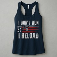 AR15 Gun American Flag I Don't Run I Reload I Dont Run Womens Tank Top