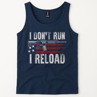 AR15 Gun American Flag I Don't Run I Reload I Dont Run Tank Top