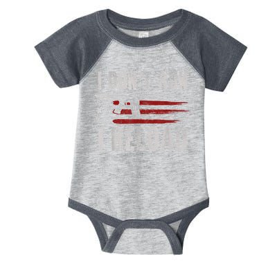 AR15 Gun American Flag I Don't Run I Reload I Dont Run Infant Baby Jersey Bodysuit