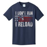 AR15 Gun American Flag I Don't Run I Reload I Dont Run Kids T-Shirt