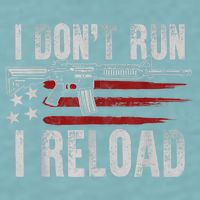AR15 Gun American Flag I Don't Run I Reload I Dont Run Sueded Cloud Jersey T-Shirt